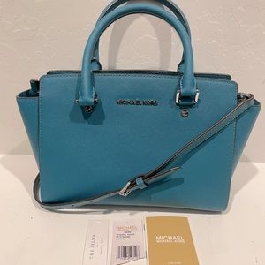 SOLD-MK Selma Peacock Satchel